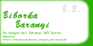 biborka baranyi business card